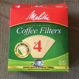 BOX OF CONE COFFEE FILTERS